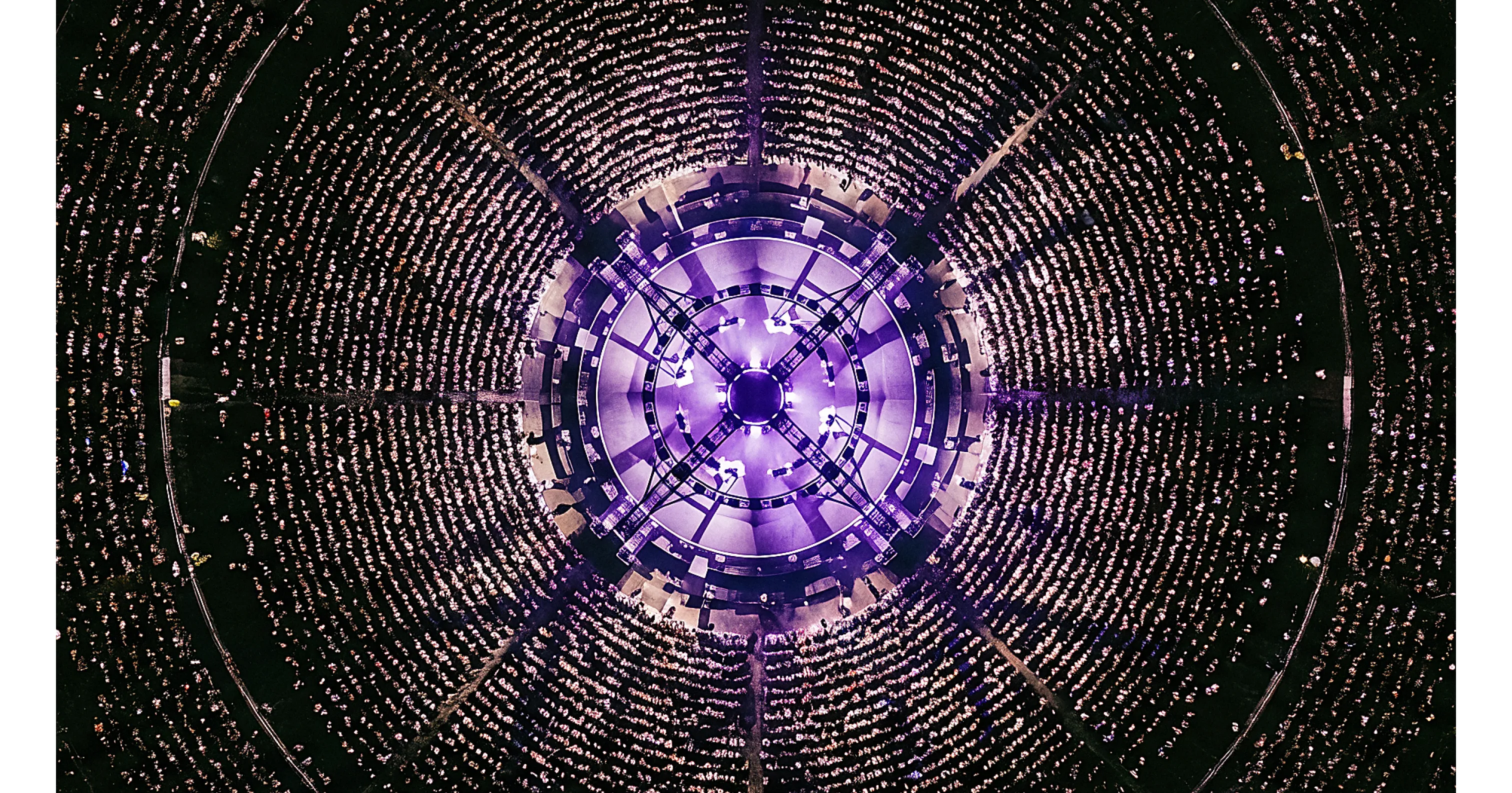 Aerial view of arena representing $LOX market layer